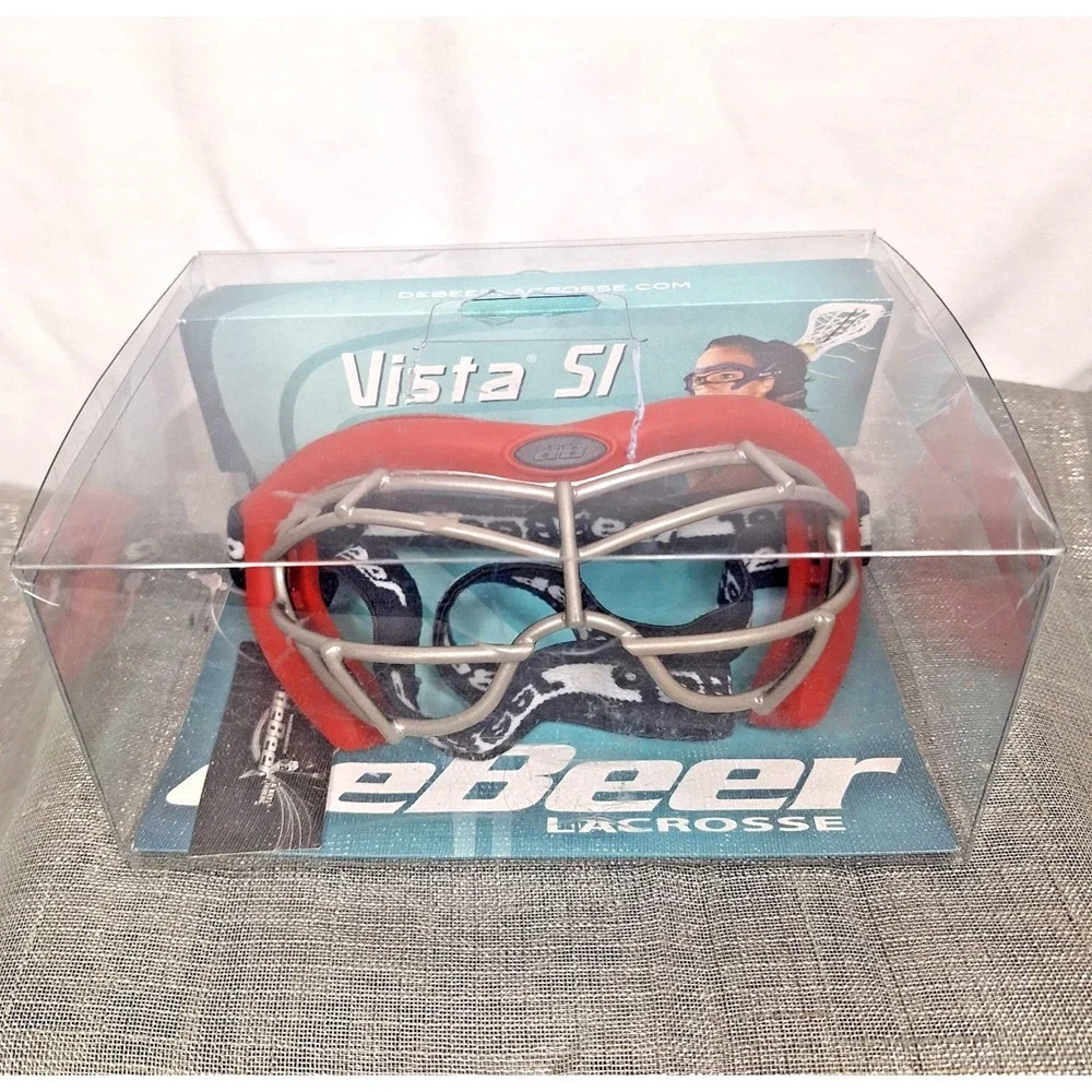 deBeer Lacrosse Women's Goggle Red Vista SI VSTGSW NEW